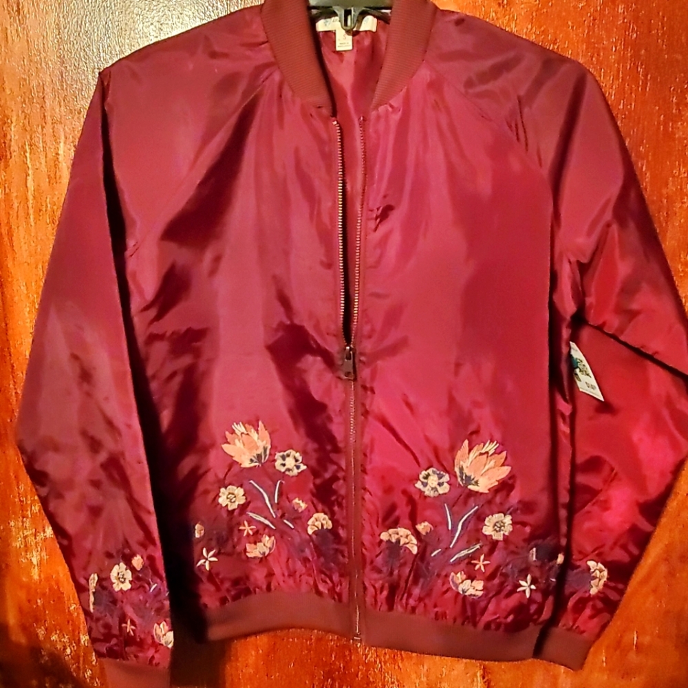 Red floral jacket